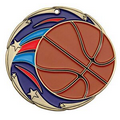 Medal, "Basketball" Color Star - 2 1/2" Dia.